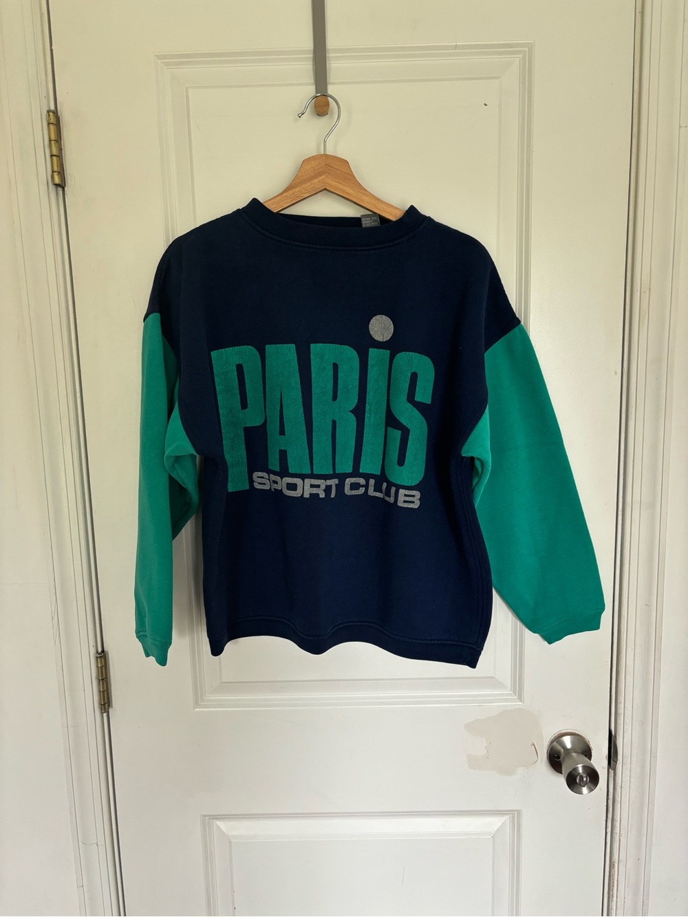 Vintage Paris Sports Club Colorblock Sweatshirt